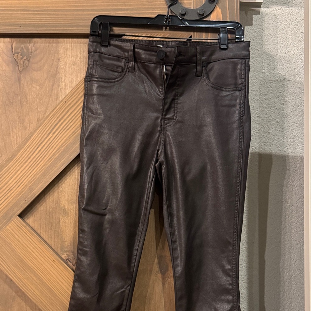 Kut from the Kloth Chocolate Brown Faux Leather Pants